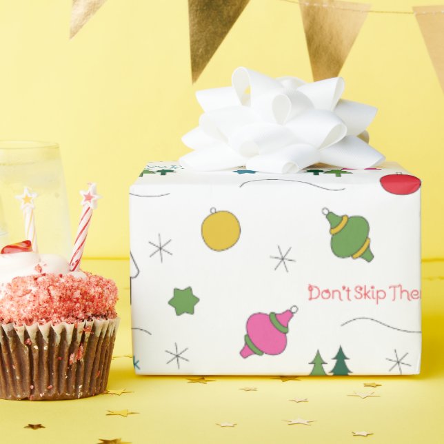 Broschüre zum Umpacken von Fertigkeiten für Ferien Geschenkpapier (Geburtstagsparty)