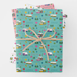 Broschüre zum Umpacken von Fertigkeiten für Ferien Geschenkpapier Set