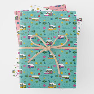 Broschüre zum Umpacken von Fertigkeiten für Ferien Geschenkpapier Set