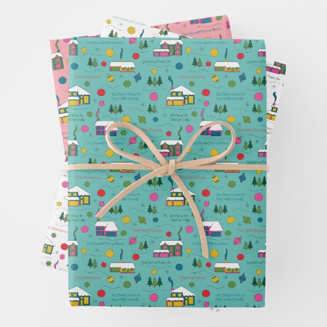 Broschüre zum Umpacken von Fertigkeiten für Ferien Geschenkpapier Set (Beispiel)