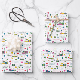 Broschüre zum Umpacken von Fertigkeiten für Ferien Geschenkpapier Set
