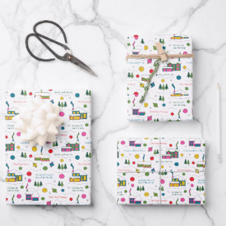 Broschüre zum Umpacken von Fertigkeiten für Ferien Geschenkpapier Set
