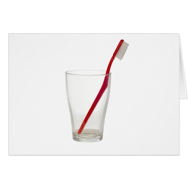 Brosse à dents dans un verre (Devant horizontal)