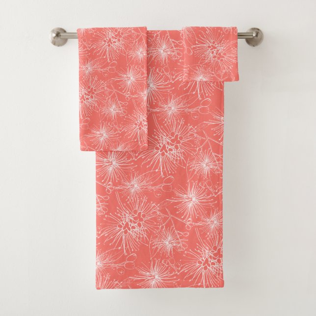 Brosse cerise lilly pilly floral blanc corail (En situation)