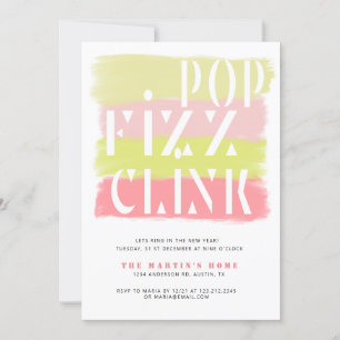 Brosse colorée Stroke moderne Carte de fête du Nou