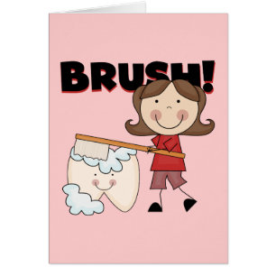 BROSSE - fille avec des T-shirts et des cadeaux de