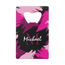 Brosse nuances de nom rose chaud avec monogramme