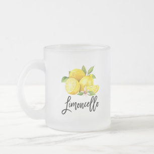 Brosse Script Limoncello Citrons Verre Dépoli Mug
