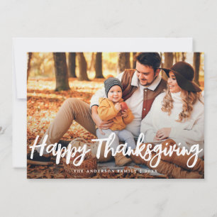 Brosse texte Bon thanksgiving photo carte de voeux