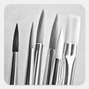 Brosses à peinture artisanales autocollants