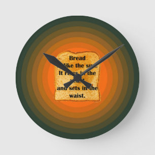 Brot... Anstieg der Hefe und Sets in der Taille Runde Wanduhr