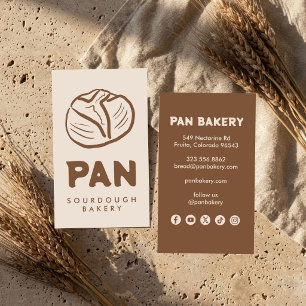 Brot Bäckerei Sauerteig INDIVIDUELLE handgezeichne Visitenkarte