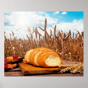 Brot im Weizenfeld Poster