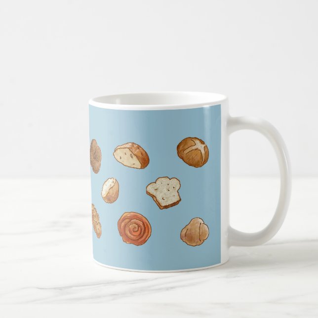 Brot- u. Gebäckmuster-Tasse - kundengerecht Kaffeetasse (Rechts)