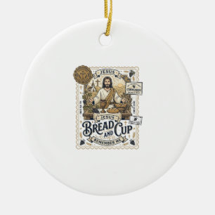 Brot und Kelch Jesus Kommunion Christlicher Glaube Keramik Ornament