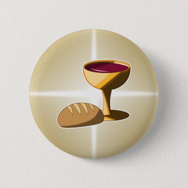 Brot und Wein Die letzte Osterkommune Button (Vorderseite)