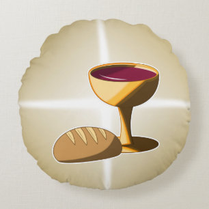 Brot und Wein Die letzte Osterkommune Rundes Kissen