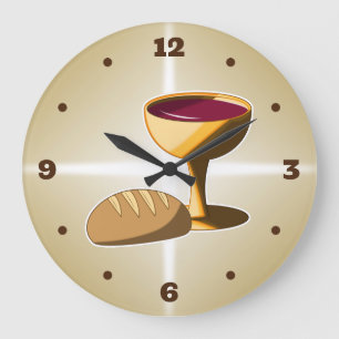 Brot und Wein Ostpessach Heilige Gemeinschaft Große Wanduhr