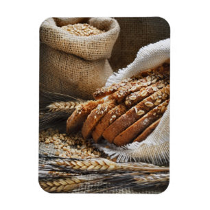 Brot und Weizenähren Magnet