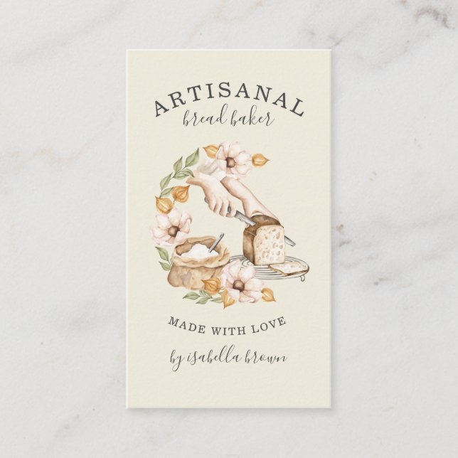 Brotbackbäckerkarte Visitenkarte (Vorderseite)