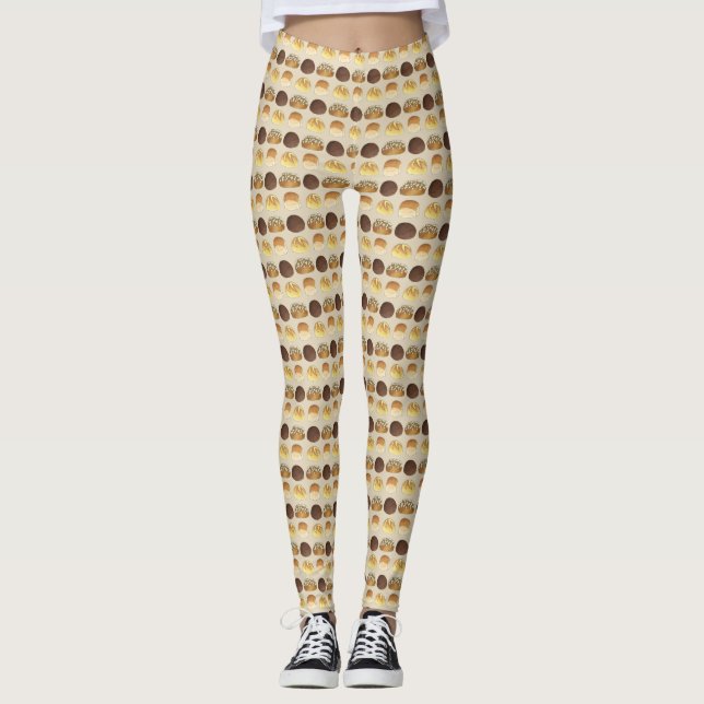 Brötchen Brötchen Bäckerei Bäckerei Koch Feinschme Leggings (Vorderseite)