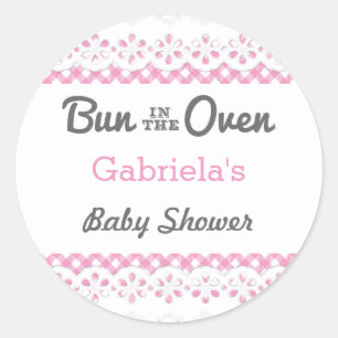 Brötchen im Ofen-Babyparty-Bevorzugungs-Aufkleber Runder Aufkleber