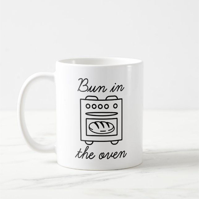 Brötchen im Ofen Kaffeetasse (Links)