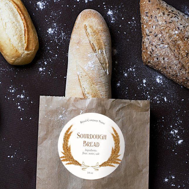 Brötchenbackwarengeschäft - kundenspezifisch runder aufkleber (Von Creator hochgeladen)