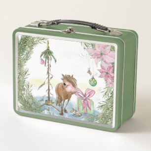 Brotdose / Lunchbox mit Pferdemotiv