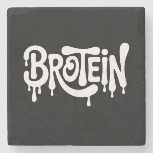 Brotein Protein Lustig Bro Fitnessstudio LGBTQ Gay Steinuntersetzer