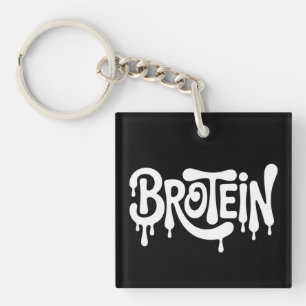 Brotein Protein Lustig Bro Fitnessstudio LGBTQ Sch Schlüsselanhänger
