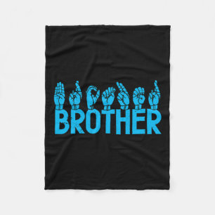 Brother American Sign Language Deaf Awareness Supp Fleecedecke