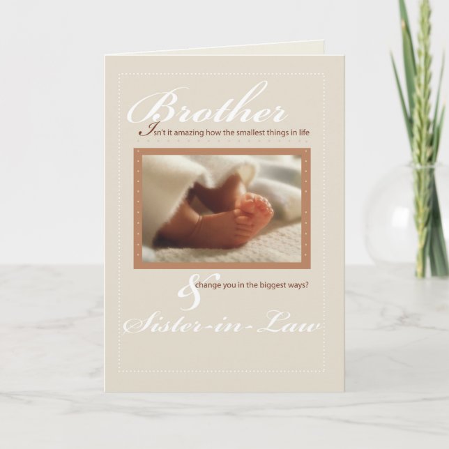 Brother and Sister in Law gratulieren New Baby Karte (Vorderseite)