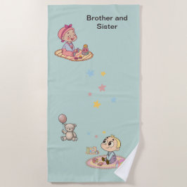 Brother and Sister Strandtuch