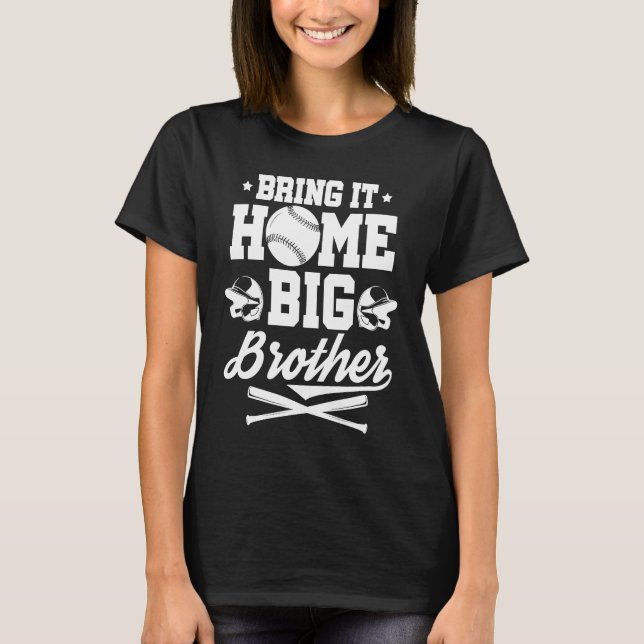 Brother Baseball Older Sibling Baseball Player T-Shirt (Vorderseite)