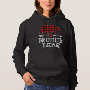 Brother Bear Christmas Pajama Red Kariert Buffalo Hoodie