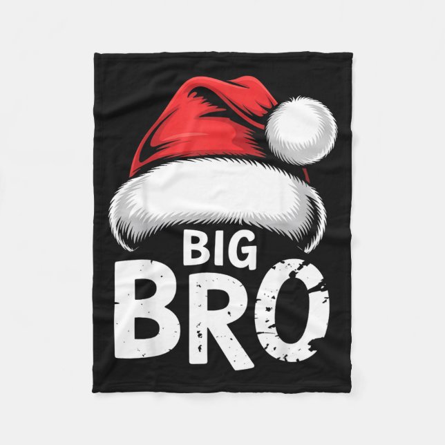 Brother Big Christmas Santa Family Matching Pajama Fleecedecke (Vorderseite)