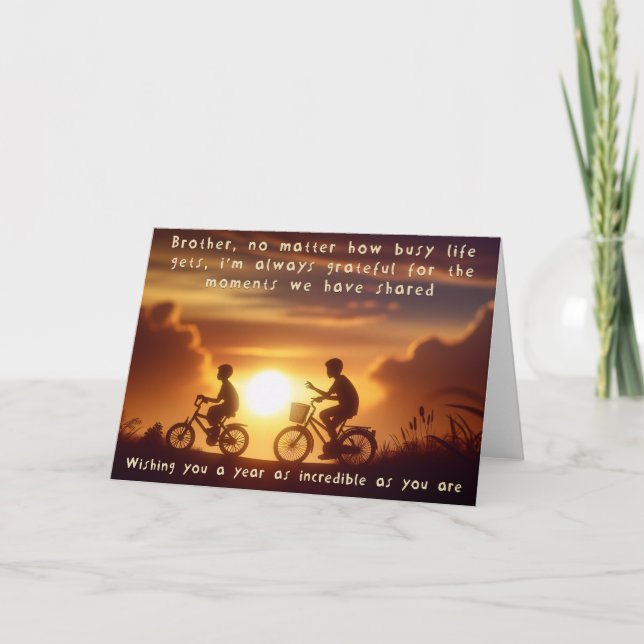 Brother Birthday Card Karte (Vorderseite)