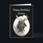 Brother Birthday Moose Wasserfarbe Tier Alte Timer Karte<br><div class="desc">Fun Brother Geburtstag Elche Wasserfarbe Tier Spaß für die Alte Timer in Ihrem Leben</div>