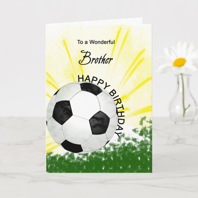 Brother Birthday Soccer Card Karte (Kleine Pflanze)
