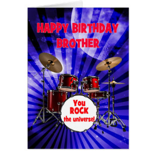 Brother Birthday You Rock Drums