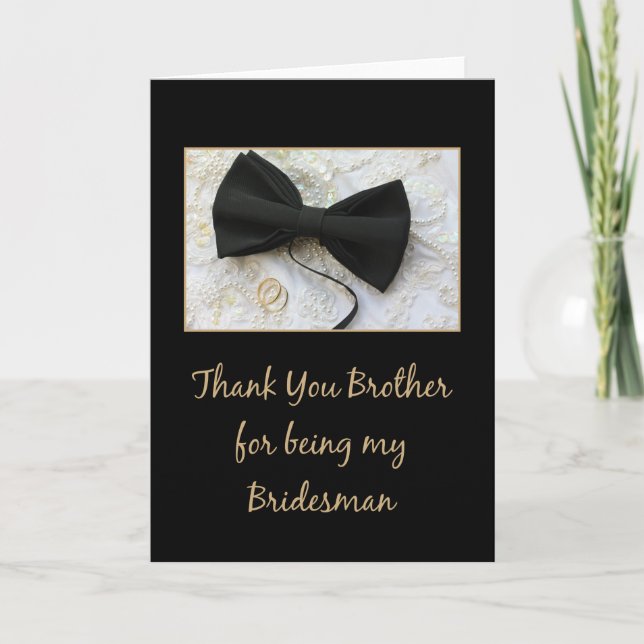 Brother Bridesman vielen Dank Dankeskarte (Vorderseite)