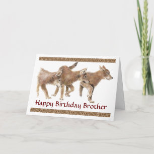 Brother Cute Wolf, Loups, Pups Carte d'anniversair