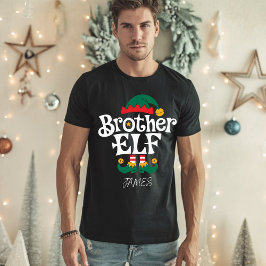 Brother Elf Funny Elf Matching Weihnachtsgeschenk T-Shirt