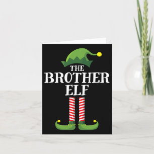 Brother Elf Matching Family Group Weihnachts-Party Karte