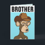 BROTHER FUNNY MONKEY GEBURTSTAGSKARTEN KARTE<br><div class="desc">BROTHER MONKEY HAPPY BIRTHDAY CARD</div>