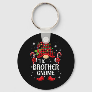 Brother Gnome passt Weihnachtsjobs für die Familie Schlüsselanhänger