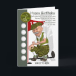 Brother Golfer Geburtstagskarte mit Spaß Karte<br><div class="desc">Brother Golfer Geburtstagskarte mit Spaß</div>