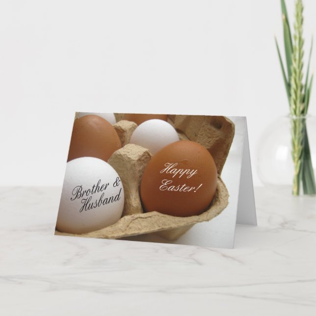 Brother & Husband Happy Oaster Feiertagskarte (Vorderseite)