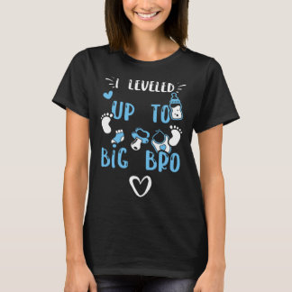 Brother I Leveled Up To Big Bro Baby Boy Sayings T-Shirt